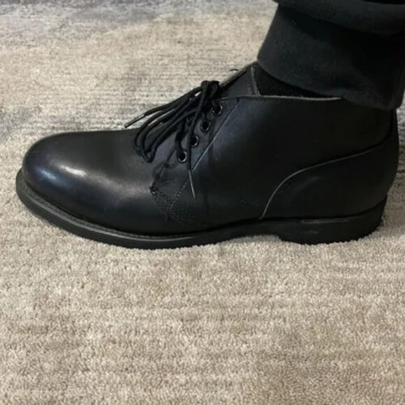 VINTAGE Men\'s Biltrite Steel Toe EH Chukka Work Leather Black Ankle Boots Sz 9 W main image 6